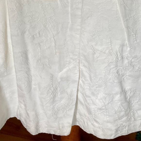 Porto-Modes White 100% Cotton Brocade, Elegant, Lovely Skirt & Top Combo Size 9 - Picture 5 of 7